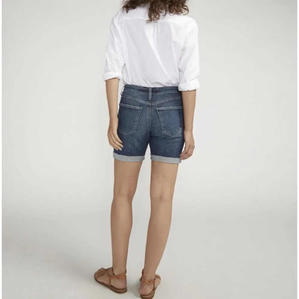 Silver Jeans Co. Women's Sure Thing Long High Rise Shorts Size 27  NWT
